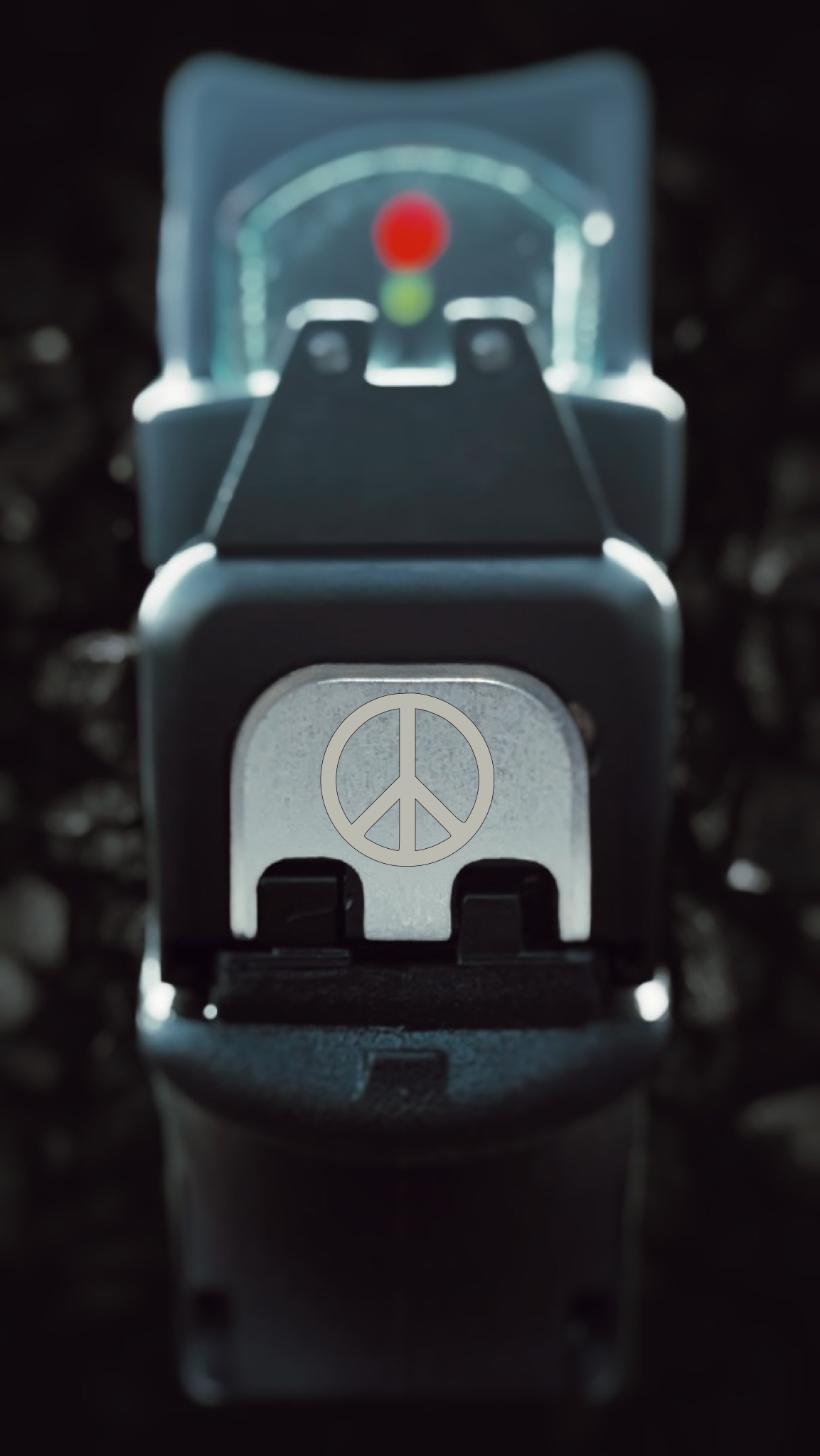 Peace Sign Glock Back Plate