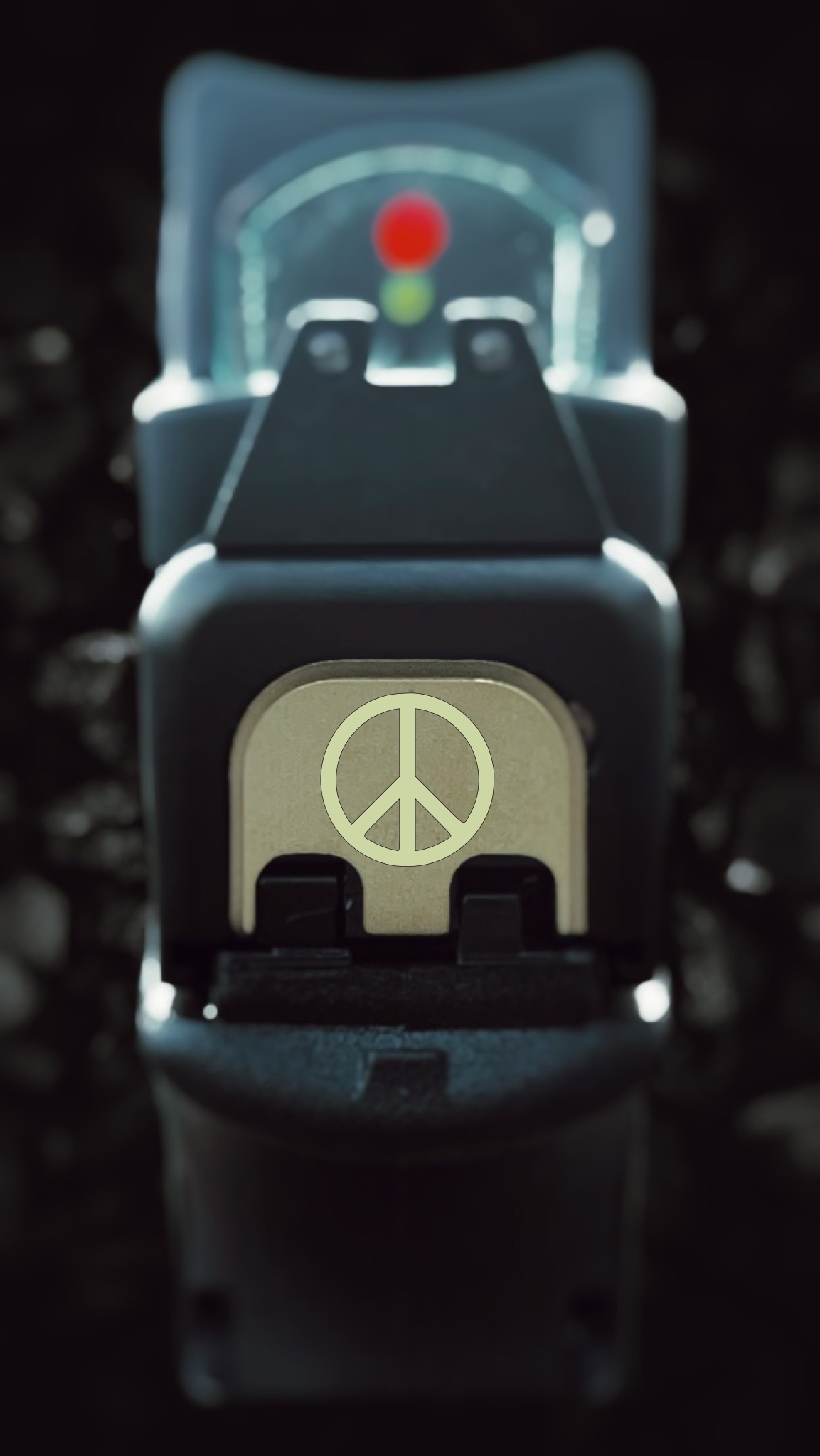 Peace Sign Glock Back Plate