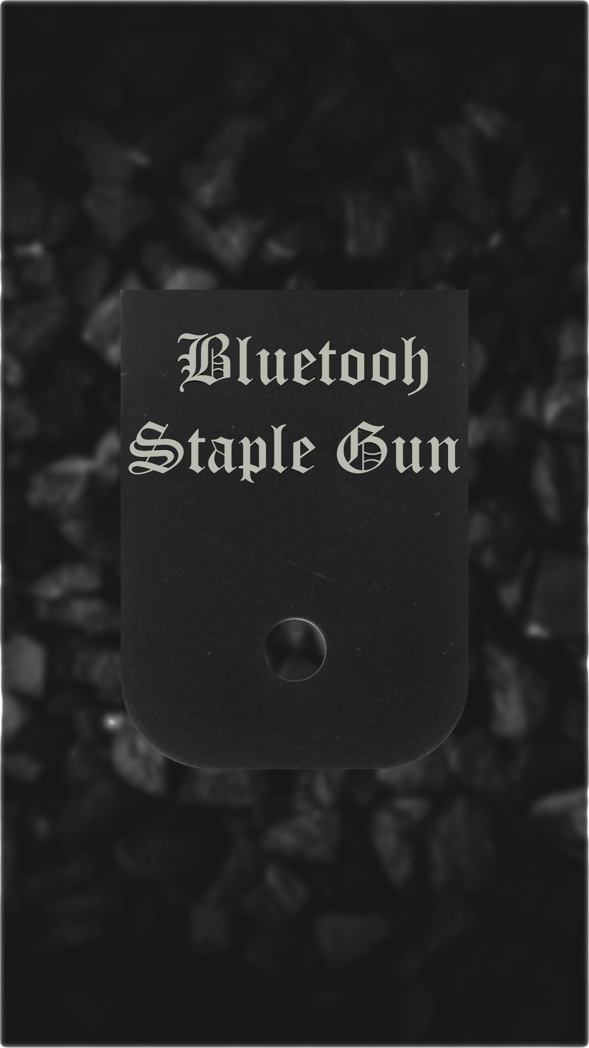 Black Aluminum Glock back plate Old English lettering engraved Glock magazine plate