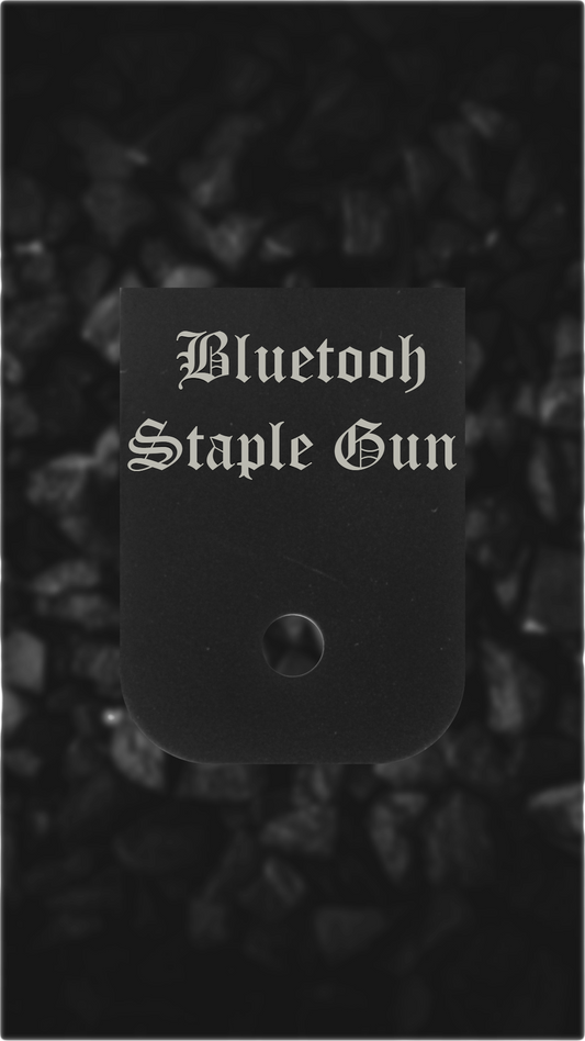 Black Aluminum Glock back plate Old English lettering engraved Glock magazine plate