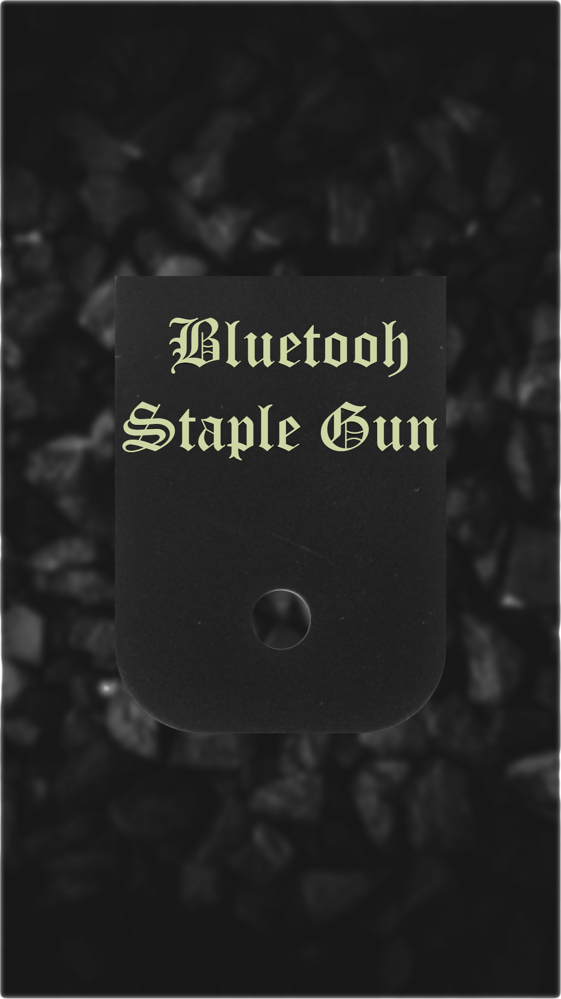 Black Brass Glock back plate Old English lettering engraved Glock magazine plate
