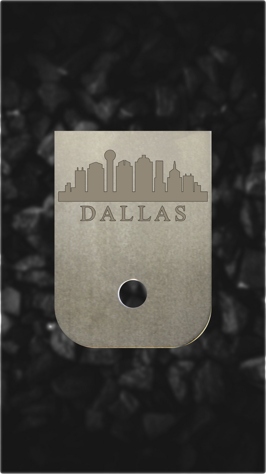 Dallas Skyline Glock Magazine Plate | 214 Engravings