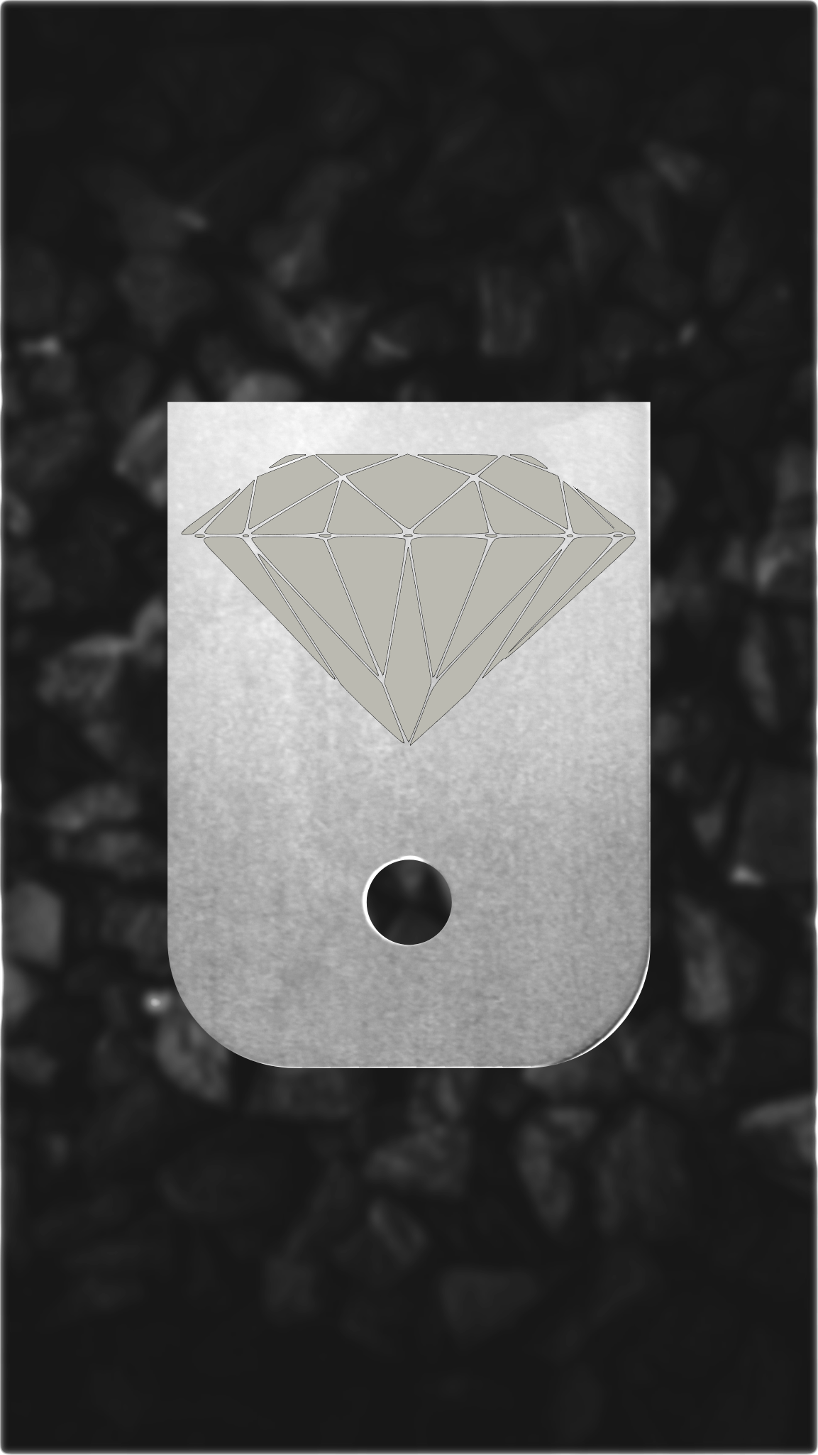 Aluminum Glock back plate Diamond facet design laser-engraved magazine base plate