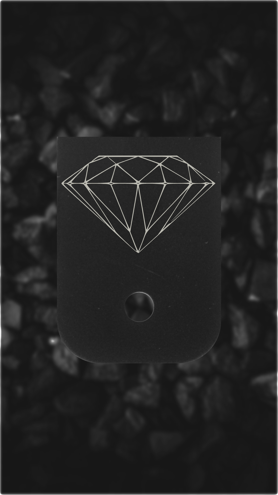 Black Aluminum Glock back plate Diamond facet design engraved Glock magazine plate