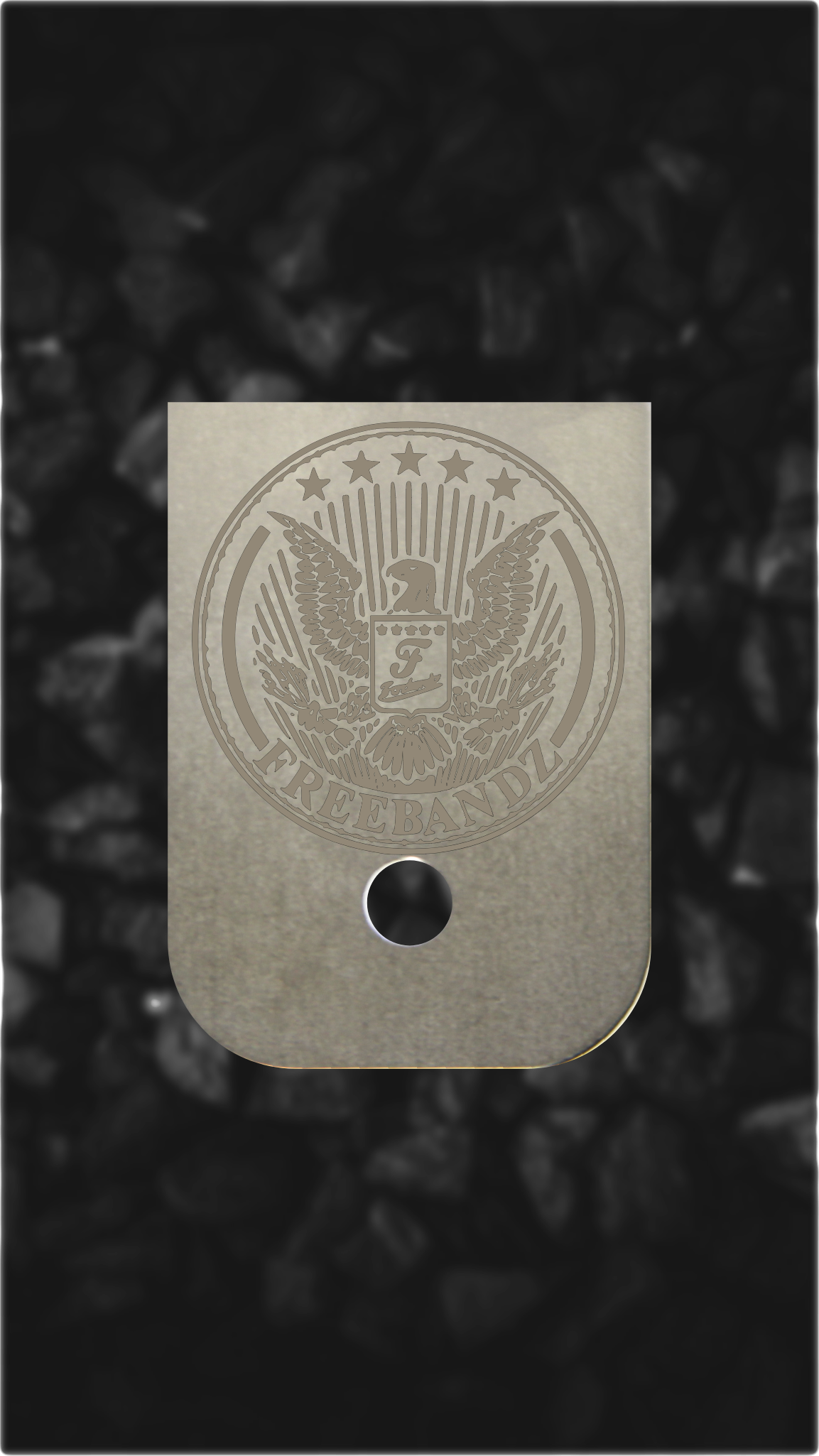 Titanium Glock back plate eagle seal engraved Glock magazine plate