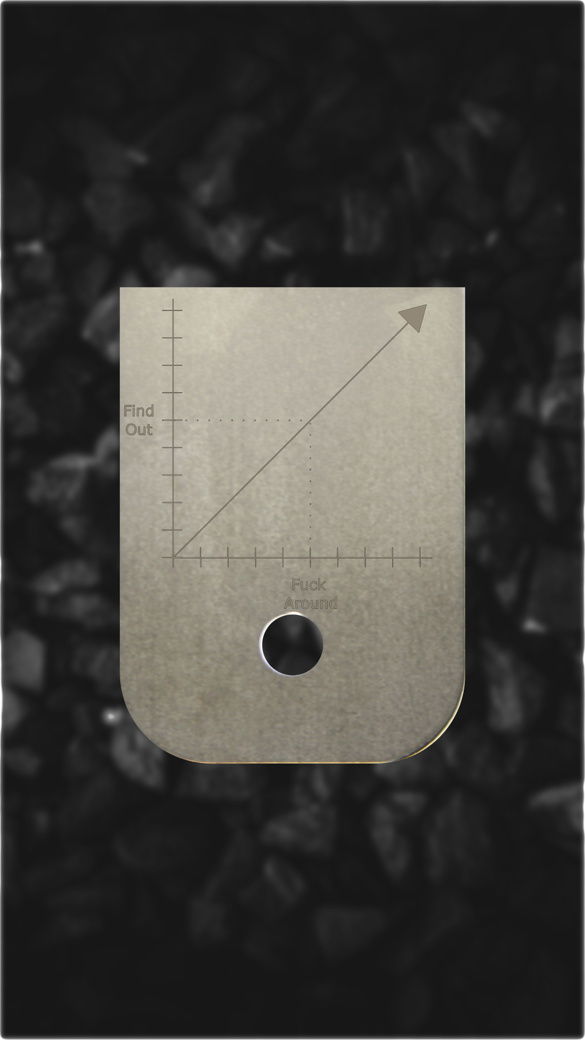 Titanium Glock back plate laser-engraved graph design Glock magazine plate