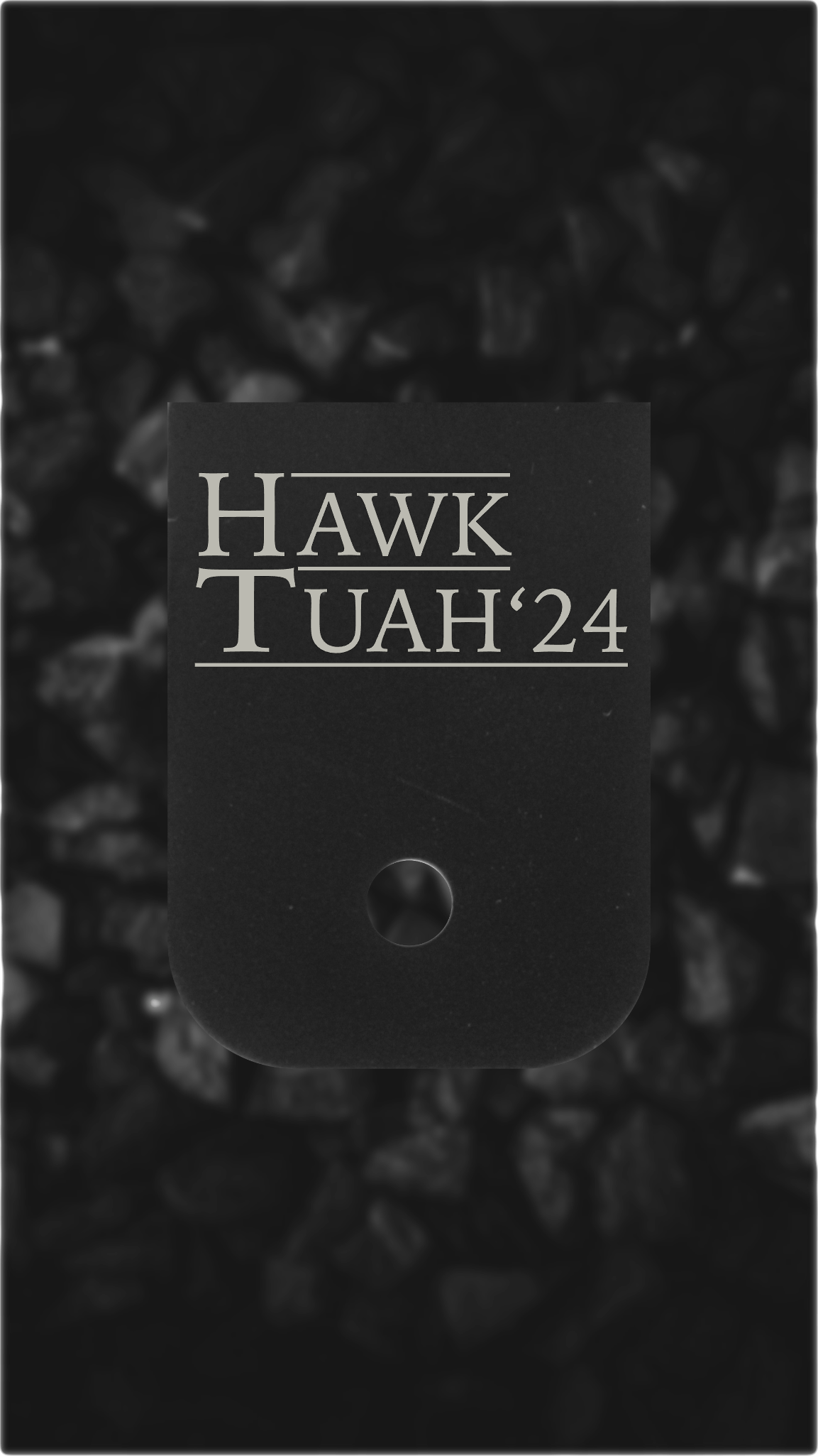 Black Aluminum Glock back plate Hawk Tuah 2024 laser-engraved Glock magazine plate