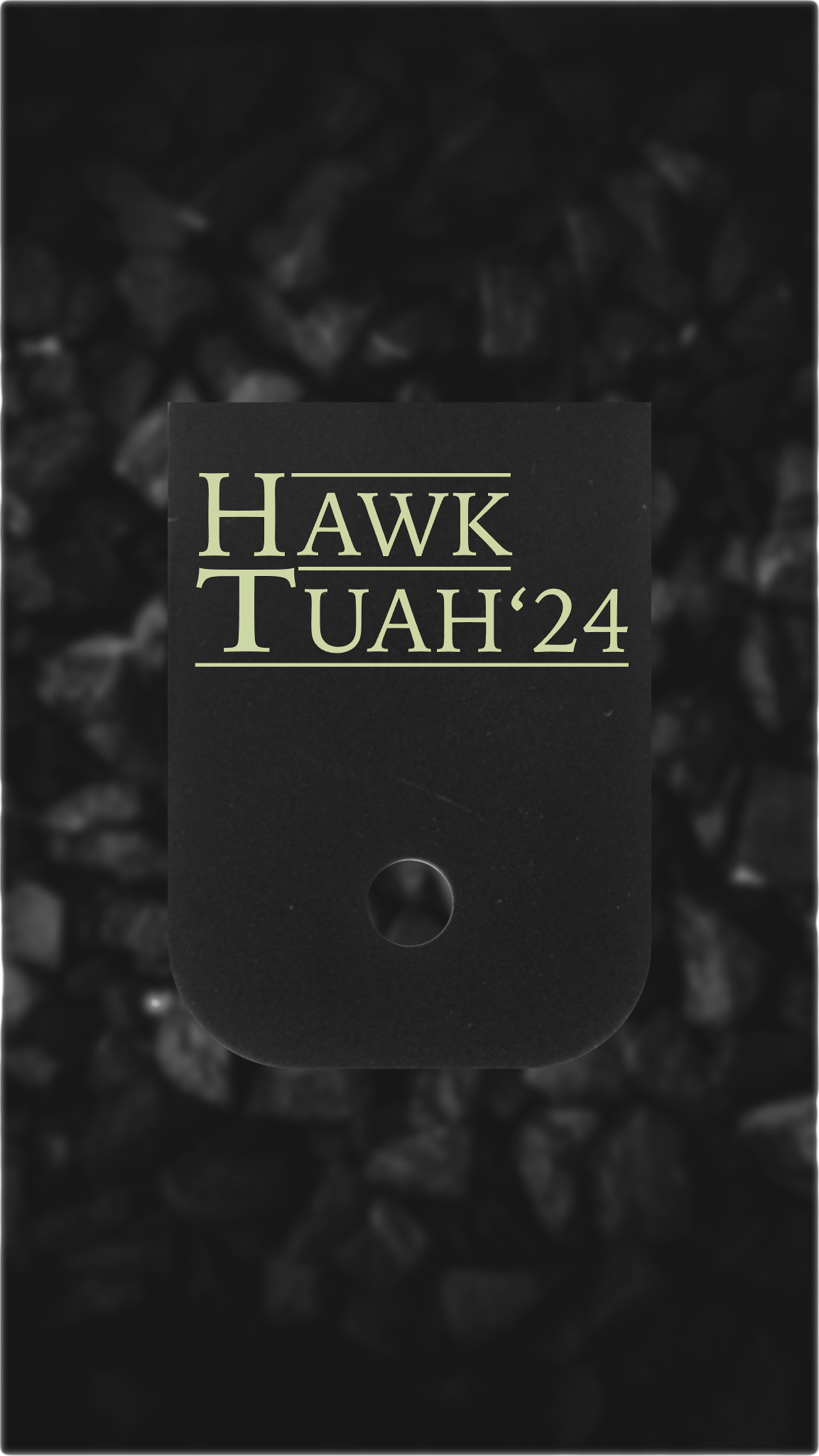 Black Brass Glock back plate Hawk Tuah 2024 laser-engraved Glock magazine plate