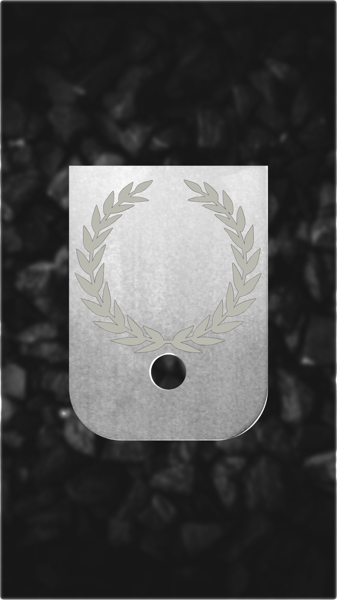 Aluminum Glock back plate laurel wreath engraved Glock magazine plate