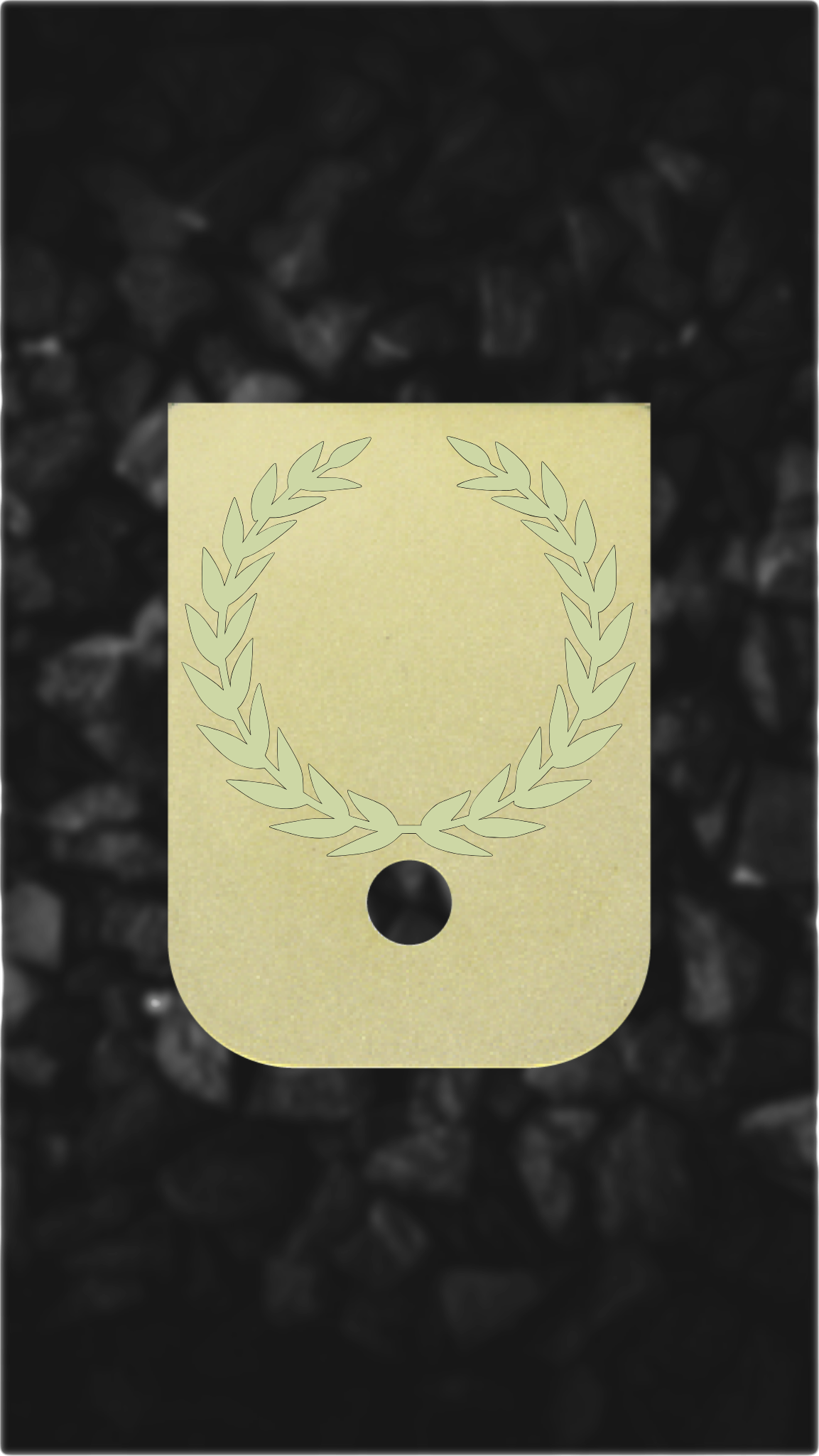 Brass Glock back plate laurel wreath engraved Glock magazine plate