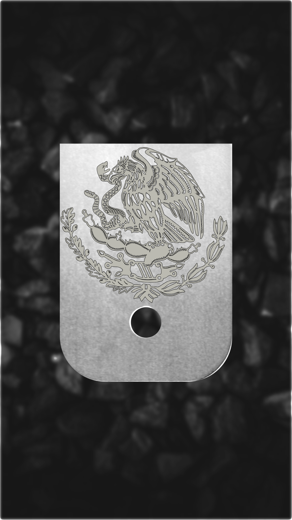 Aluminum Glock back plate Mexico eagle coat of arms magazine base plate