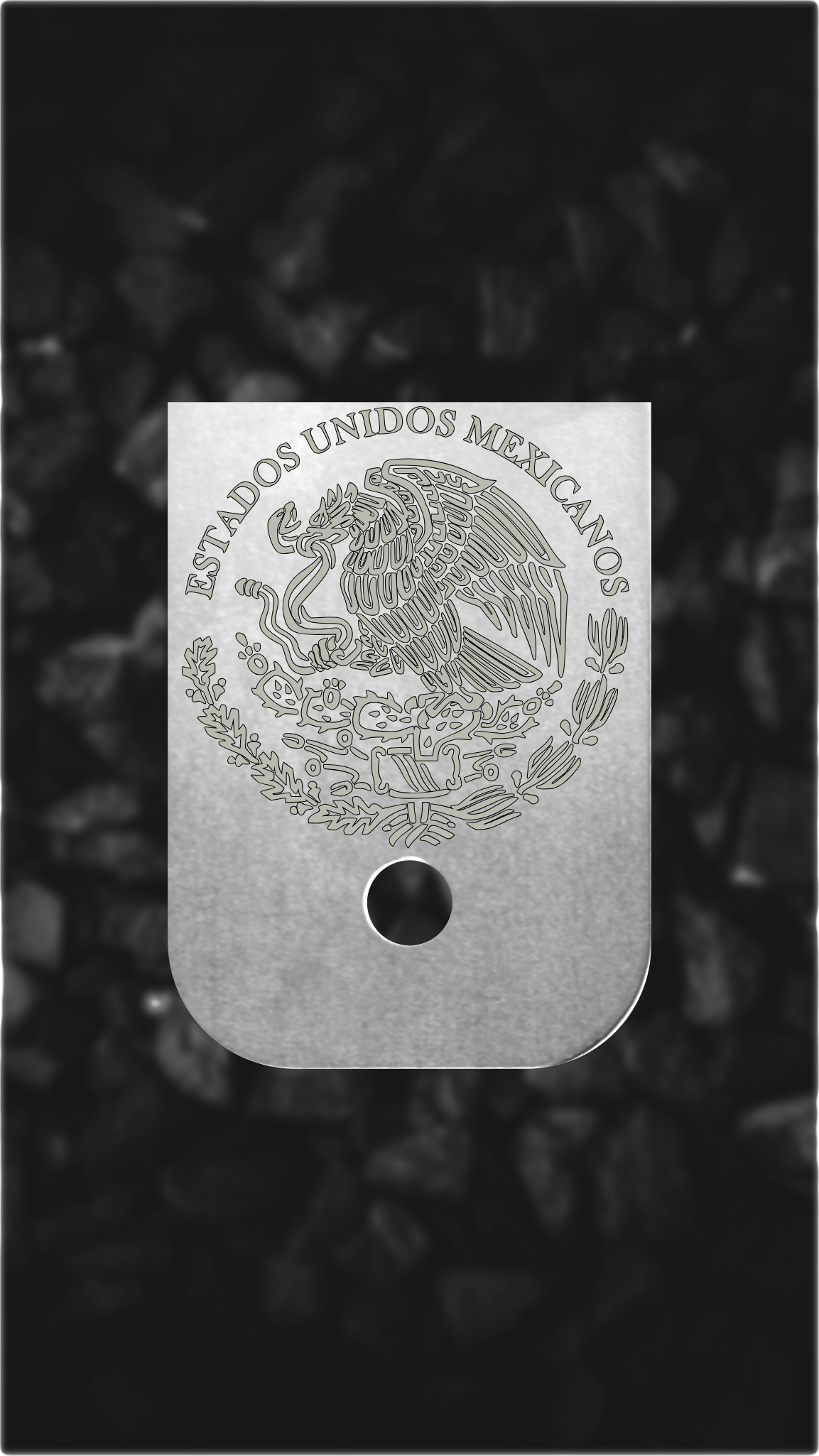 Aluminum Glock back plate Mexico coat of arms Glock magazine base plate