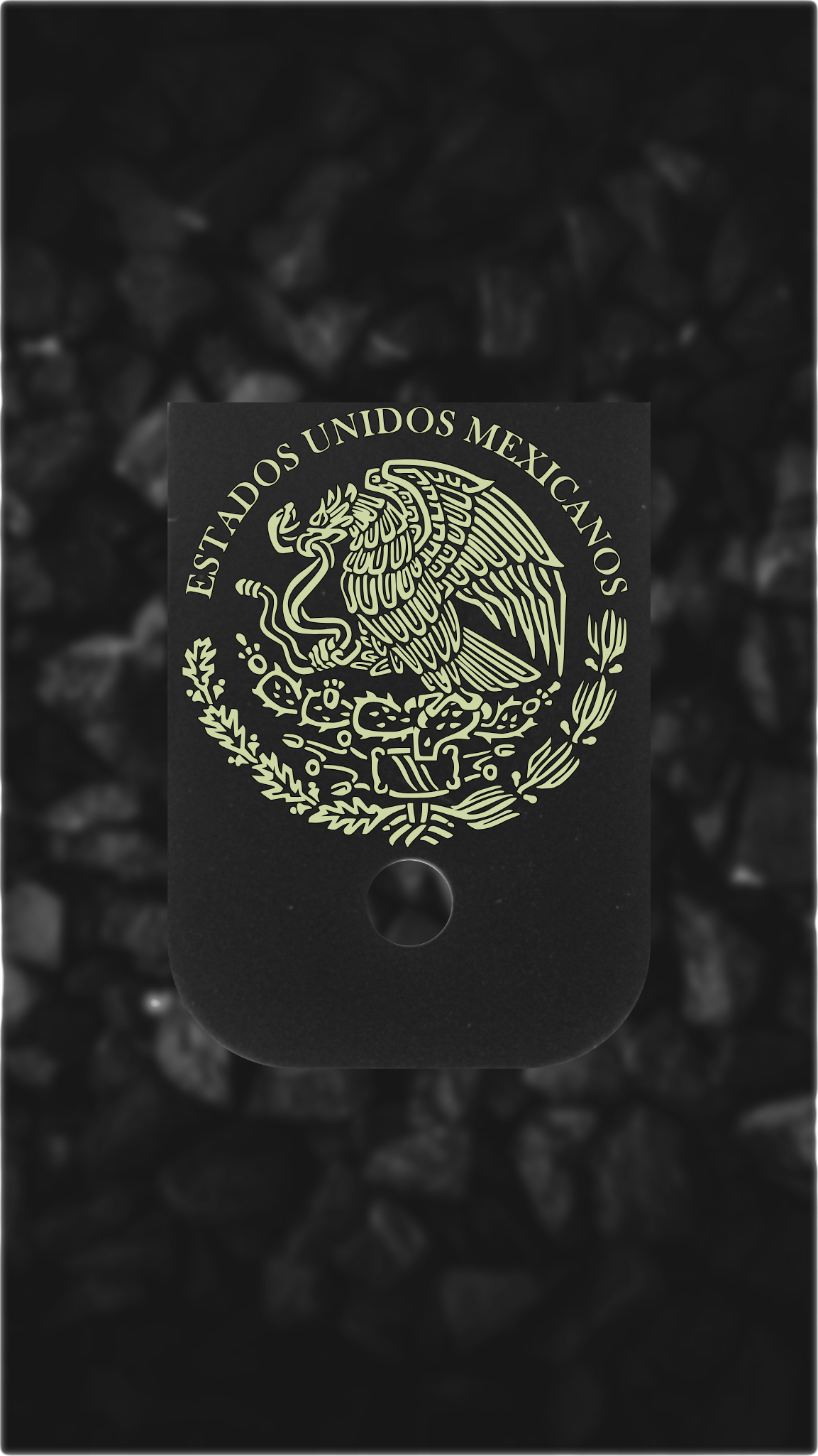 Black Brass Glock back plate Mexico coat of arms Glock magazine base plate