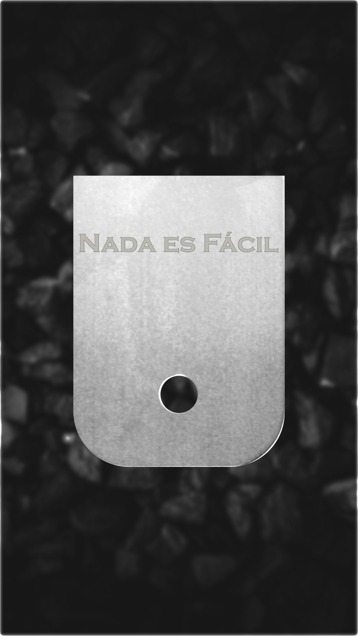 Aluminum Glock back plate Bold lettering engraved on Glock magazine base plate