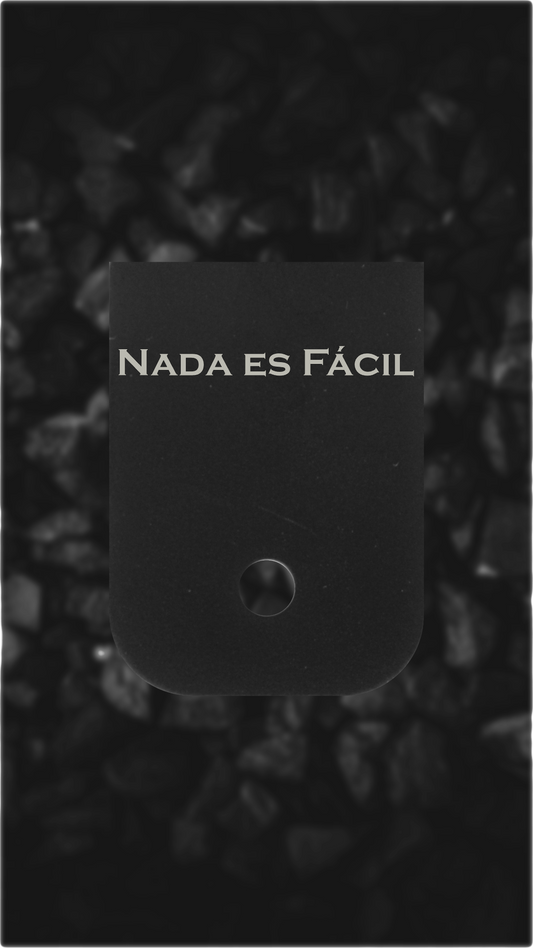 Black Aluminum Glock back plate Bold lettering engraved on Glock magazine base plate