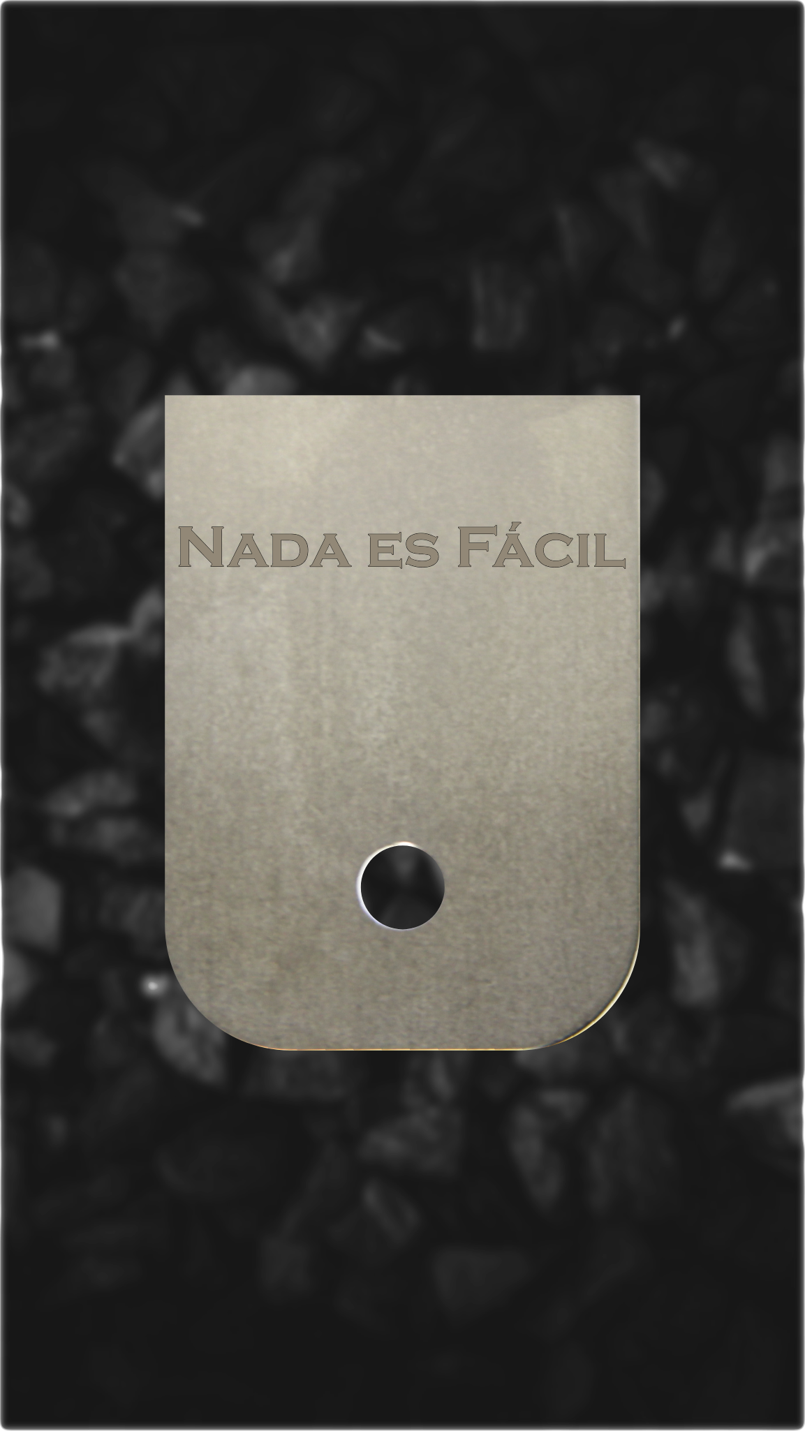 Titanium Glock back plate Bold lettering engraved on Glock magazine base plate