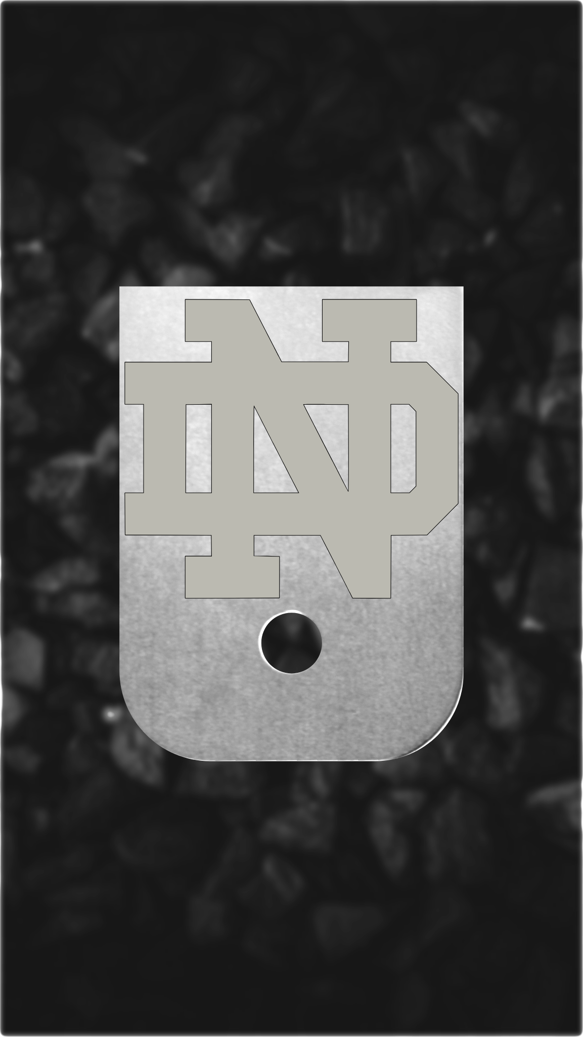 Aluminum Glock back plate North Dallas skyline engraved Glock magazine base plate