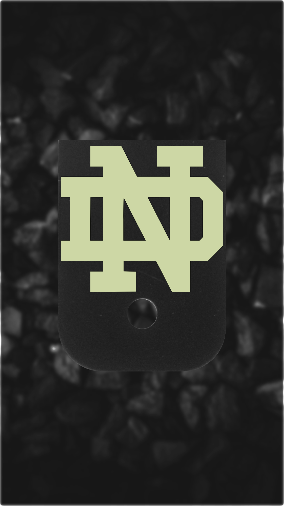 Black Brass Glock back plate North Dallas skyline engraved Glock magazine base plate