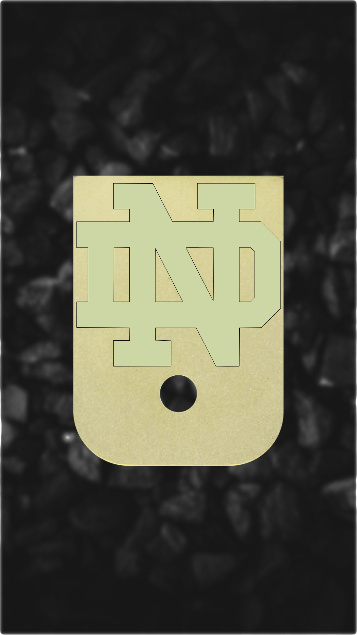 Brass Glock back plate North Dallas skyline engraved Glock magazine base plate