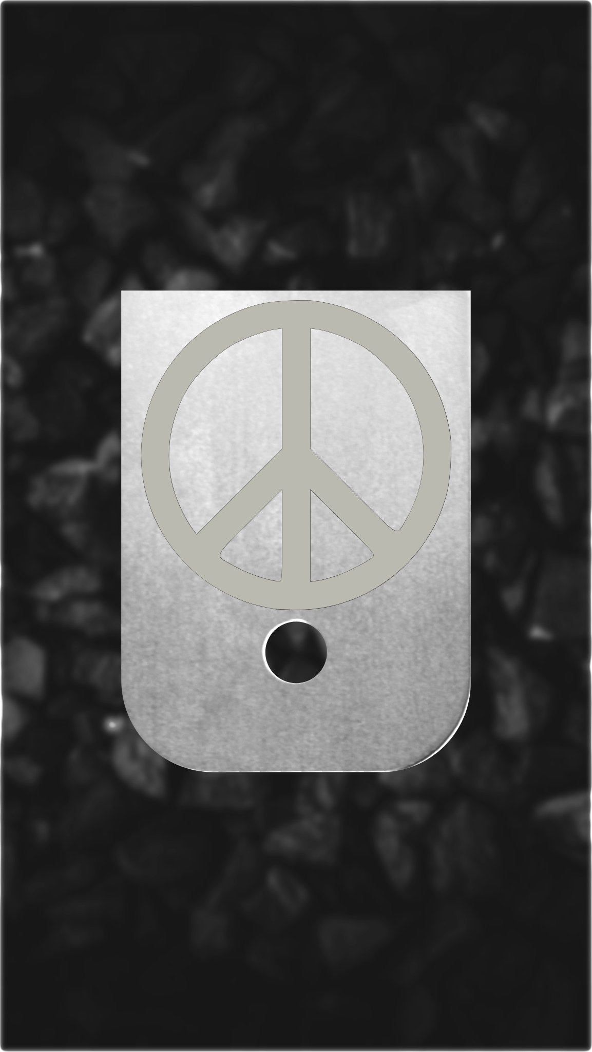 Aluminum Glock back plate Peace sign engraved Glock magazine base plate