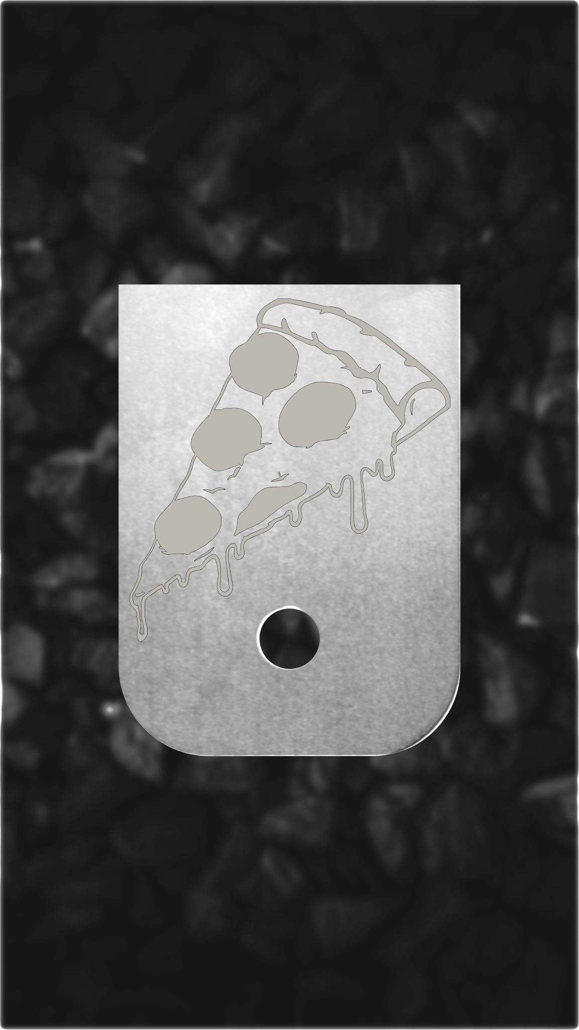 Aluminum Glock back plate Laser engraved pizza magazine plate for Glock