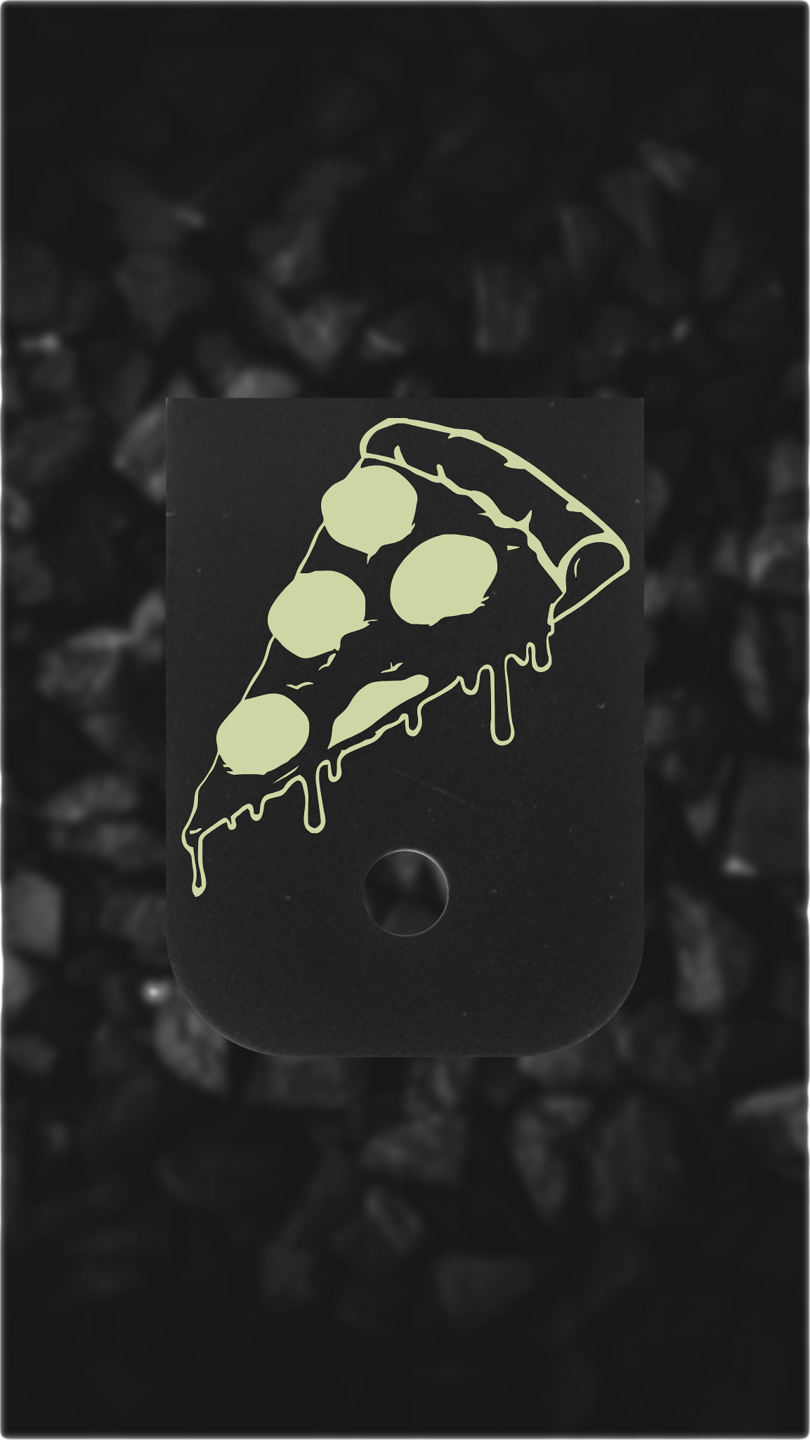 Black Brass Glock back plate Laser engraved pizza magazine plate for Glock