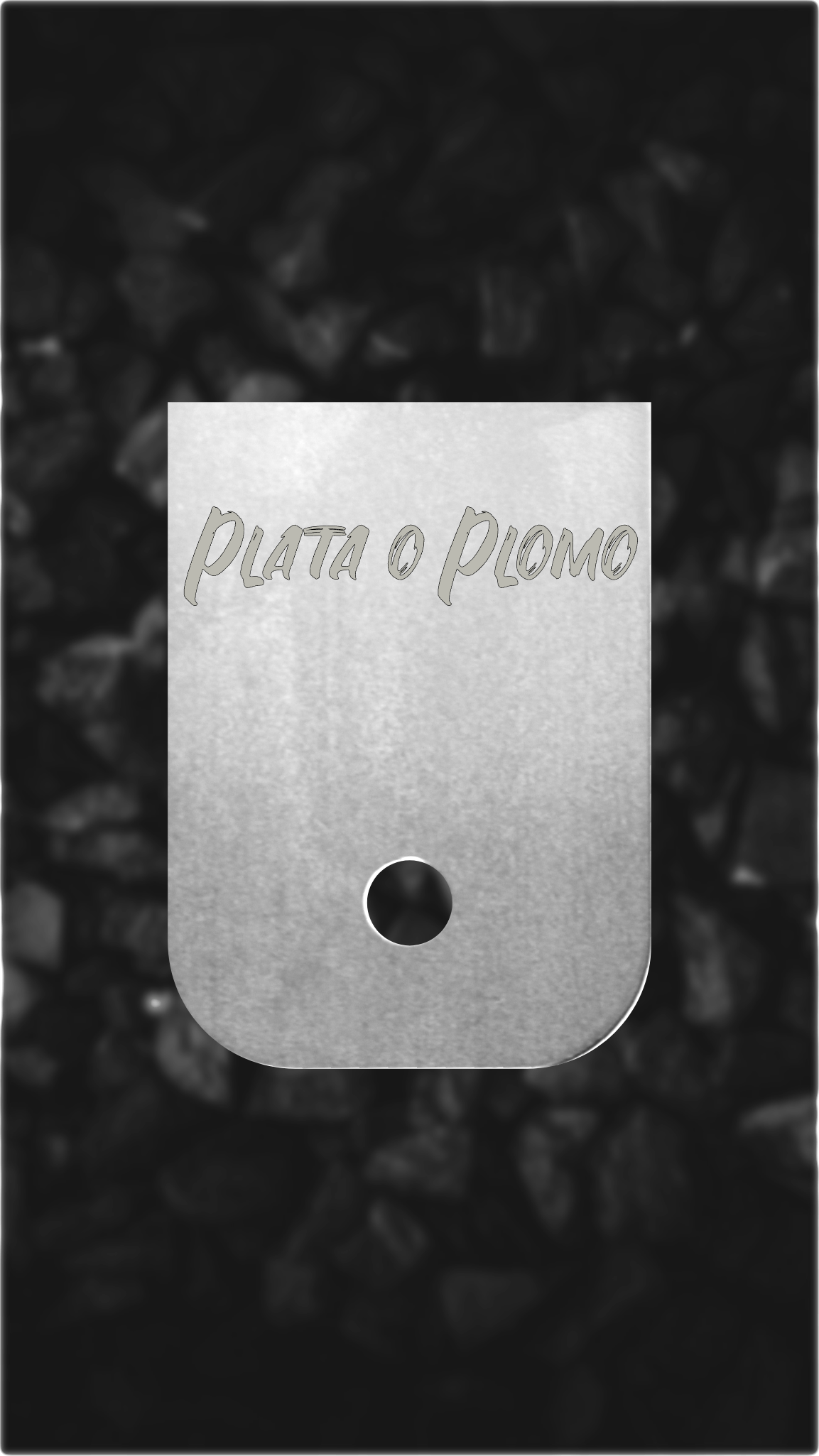 Aluminum Glock back plate Plata o Plomo laser engraved magazine base plate