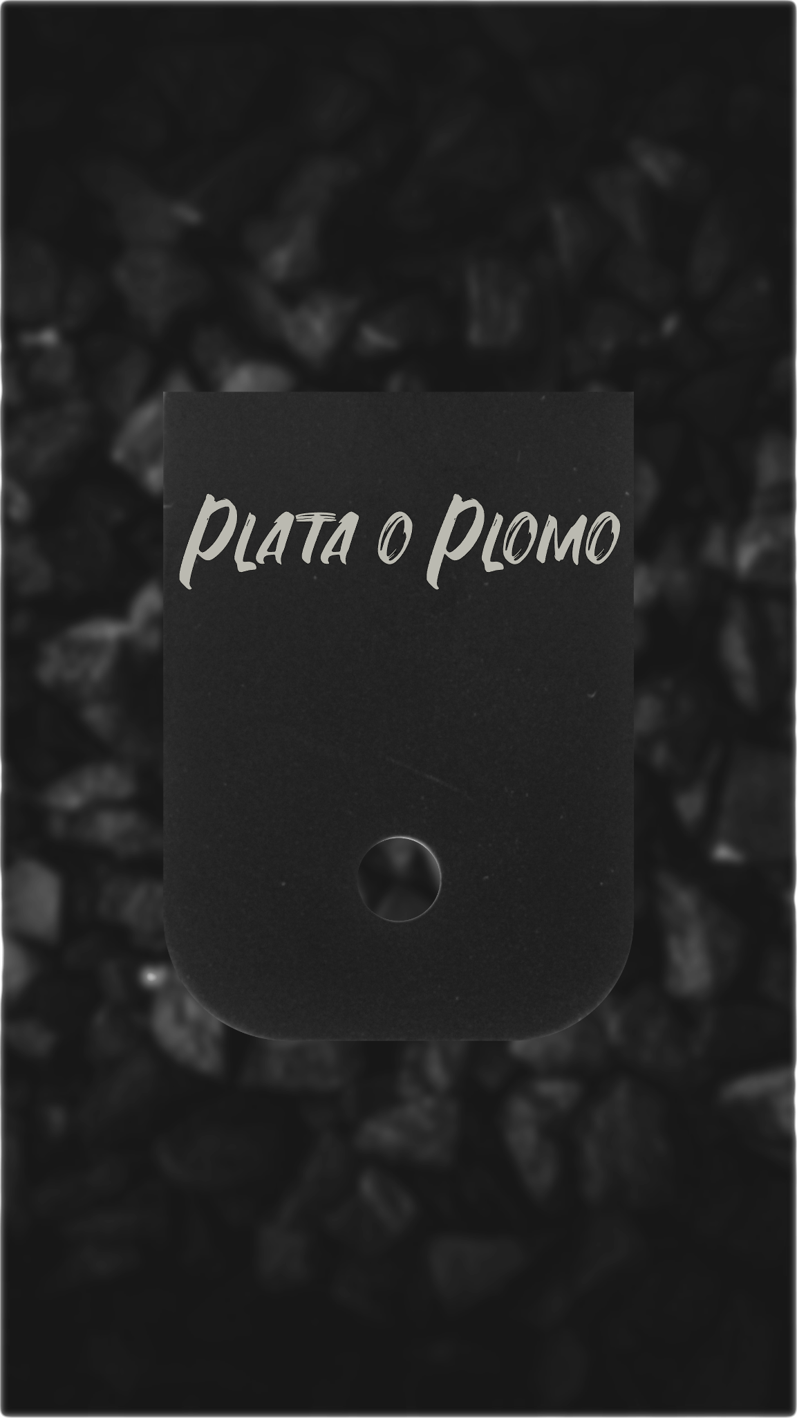 Black Aluminum Glock back plate Plata o Plomo laser engraved magazine base plate