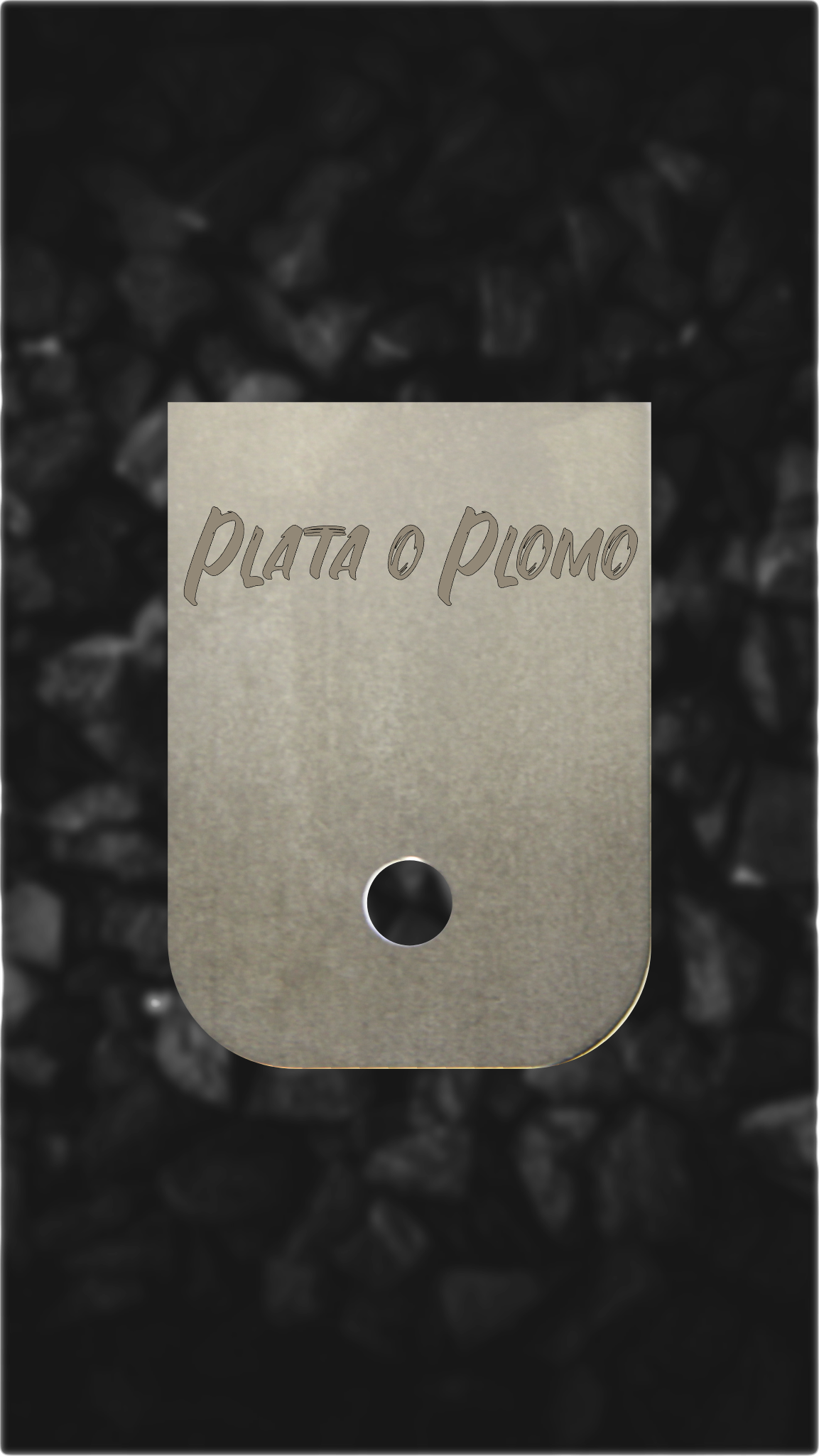 Titanium Glock back plate Plata o Plomo laser engraved magazine base plate